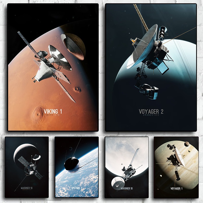 Star Map Poster - Esplorazione del sistema solare Arte su